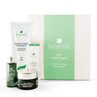 Bionell Kit Antirughe Crema Viso 75 ml + Siero Viso Concentrato 30 ml + Crema Corpo Idratante