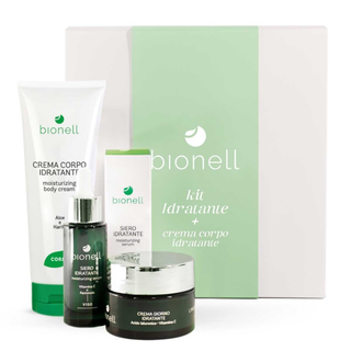 Bionell Kit Idratante Crema Giorno Idratante 75 ml + Siero Idratante 30 ml + Crema Corpo Idratante 250 ml