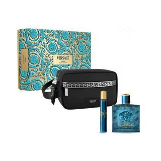 Versace Eros Cofanetto Eau De Toilette 100ml, Travel Spray 10ml e Pochette