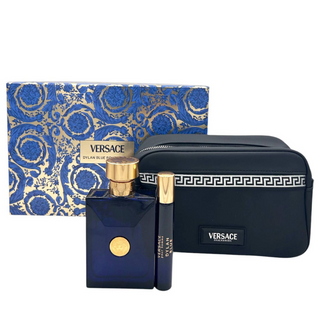 Versace Dylan Blue Cofanetto Profumo Eau De Toilette 100ml, Travel Spray 10 ml e Pochette