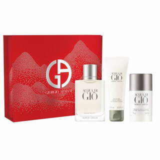 Giorgio Armani Acqua Di Gio' Confezione Regalo Uomo Profumo Edt 100 ml Deodorante Stick 75 Gr E Shampoo Doccia 75 ml